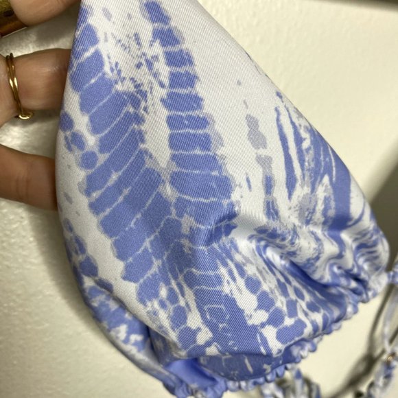 NEW Tavik Blue & White Tie Dye Phoenix Bikini Top - Picture 3 of 6